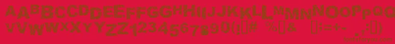 MALAPROPISM Font – Brown Fonts on Red Background