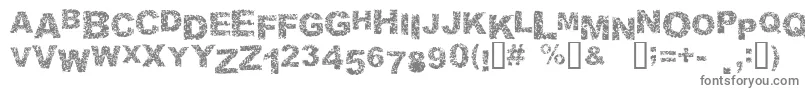 フォントMALAPROPISM – 白い背景に灰色の文字