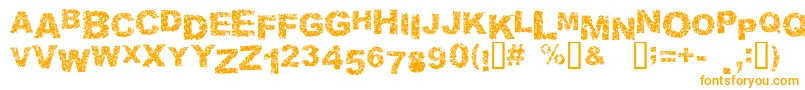 MALAPROPISM Font – Orange Fonts on White Background