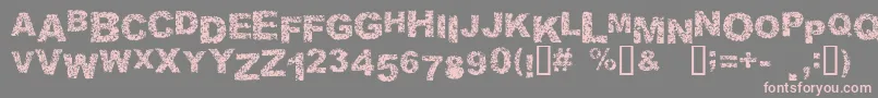 MALAPROPISM Font – Pink Fonts on Gray Background