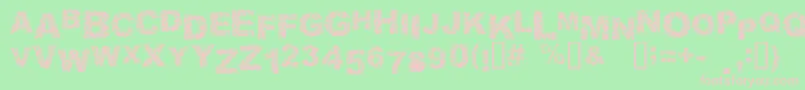 MALAPROPISM-Schriftart – Rosa Schriften auf grünem Hintergrund