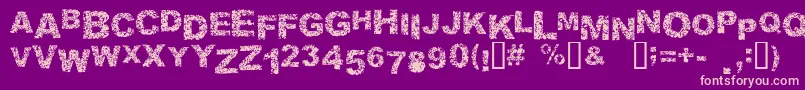 MALAPROPISM Font – Pink Fonts on Purple Background