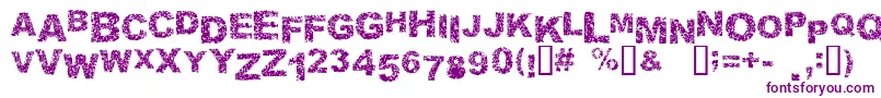 MALAPROPISM Font – Purple Fonts on White Background