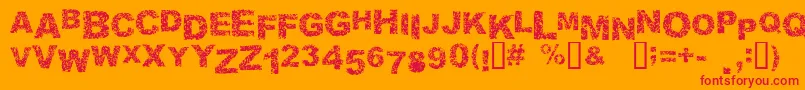 MALAPROPISM Font – Red Fonts on Orange Background