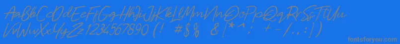 Weitere Informationen zur Malaya-Schriftart Malaya-Schriftart – Graue Schriften auf blauem Hintergrund