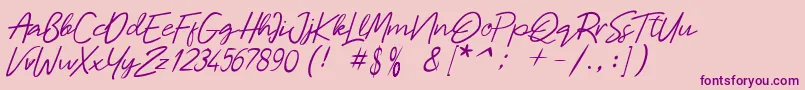 More about Malaya Font Malaya Font – Purple Fonts on Pink Background
