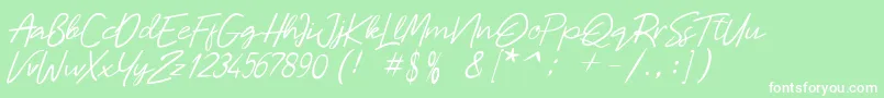 Шрифт Malaya – белые шрифты на зелёном фоне