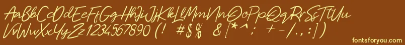 More about Malaya Font Malaya Font – Yellow Fonts on Brown Background