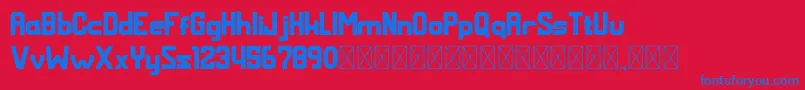 MALDINI Bold Font – Blue Fonts on Red Background