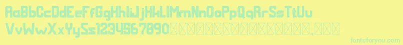 MALDINI Bold Font – Green Fonts on Yellow Background