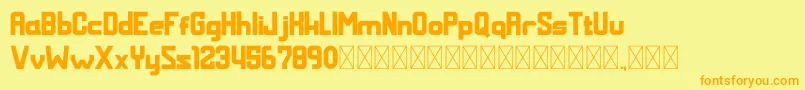 MALDINI Bold Font – Orange Fonts on Yellow Background