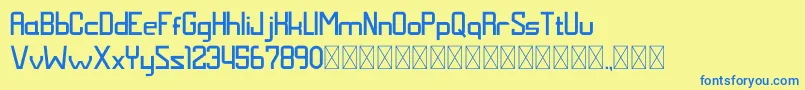 MALDINI NORMAL Font – Blue Fonts on Yellow Background