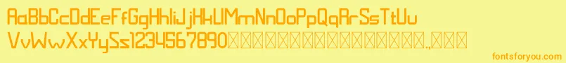 MALDINI NORMAL Font – Orange Fonts on Yellow Background