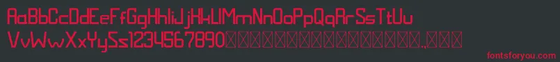 MALDINI NORMAL Font – Red Fonts on Black Background