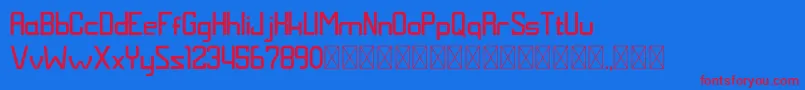 MALDINI NORMAL Font – Red Fonts on Blue Background