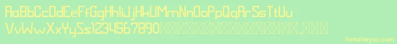 MALDINI NORMAL Font – Yellow Fonts on Green Background