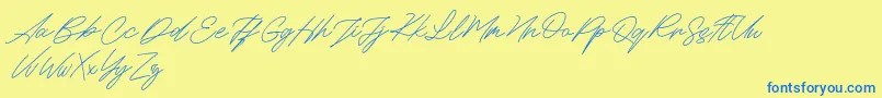 fuente Maldins FREE – Fuentes Azules Sobre Fondo Amarillo