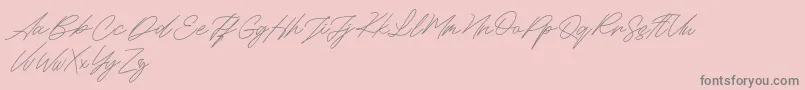 Maldins FREE-Schriftart – Graue Schriften auf rosa Hintergrund