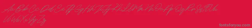 Weitere Informationen zur Maldins FREE-Schriftart Maldins FREE-Schriftart – Graue Schriften auf rotem Hintergrund
