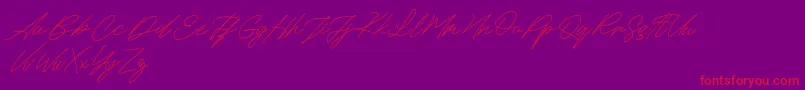 Maldins FREE Font – Red Fonts on Purple Background