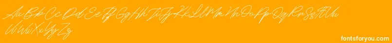 フォントMaldins FREE – オレンジの背景に白い文字