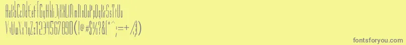 Fonte Vascossk – fontes cinzas em um fundo amarelo