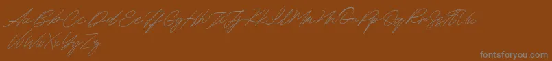 Maldins FREE-Schriftart – Graue Schriften auf braunem Hintergrund