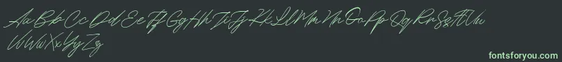 Maldins FREE Font – Green Fonts on Black Background