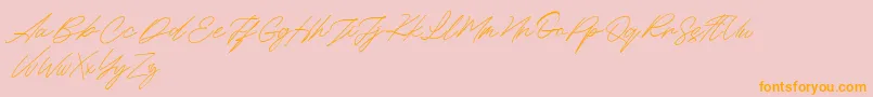 Maldins FREE Font – Orange Fonts on Pink Background