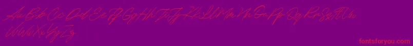 Maldins FREE Font – Red Fonts on Purple Background