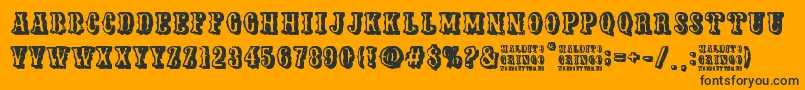 Maldito Gringo Font – Black Fonts on Orange Background