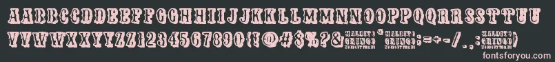 Maldito Gringo Font – Pink Fonts on Black Background