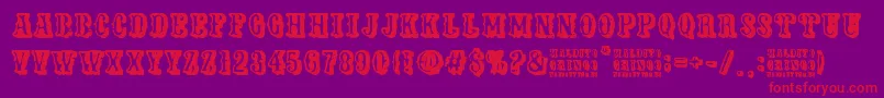 Maldito Gringo Font – Red Fonts on Purple Background