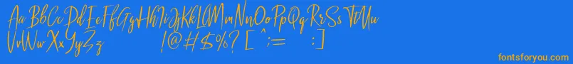 More about Malenna DEMO Font Malenna DEMO Font – Orange Fonts on Blue Background