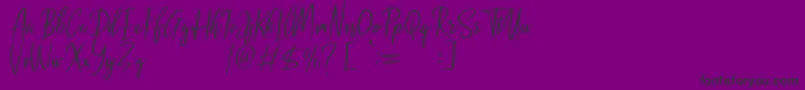 Шрифт Malenna DEMO – чёрные шрифты на фиолетовом фоне