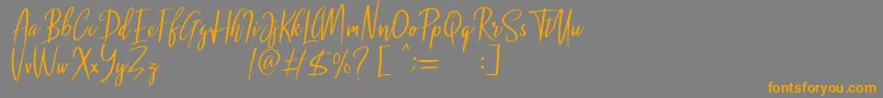 Malenna DEMO Font – Orange Fonts on Gray Background