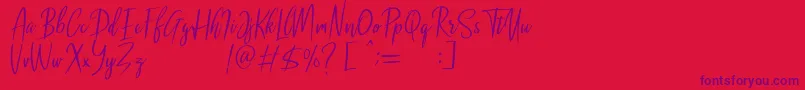 fuente Malenna DEMO – Fuentes Moradas Sobre Fondo Rojo