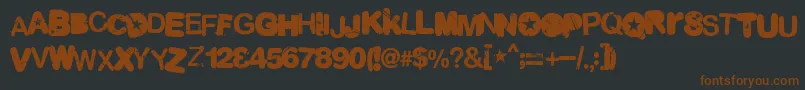 Malgecito Font – Brown Fonts on Black Background