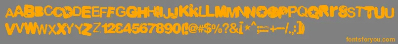 More about Malgecito Font Malgecito Font – Orange Fonts on Gray Background