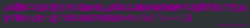 Malgecito-Schriftart – Violette Schriften auf schwarzem Hintergrund