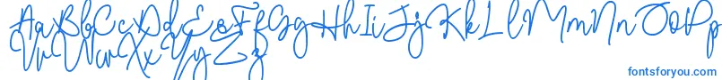Malibbie DAFONT Font – Blue Fonts on White Background