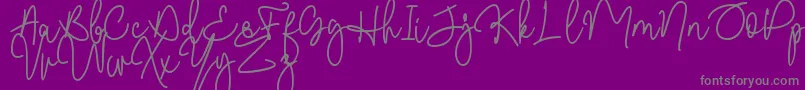 Malibbie DAFONT-Schriftart – Graue Schriften auf violettem Hintergrund