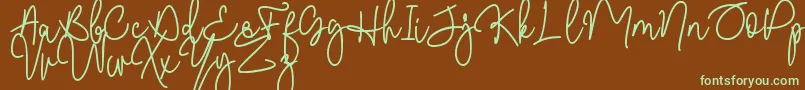 Czcionka Malibbie DAFONT – zielone czcionki na brązowym tle