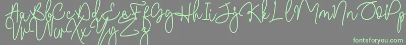 Malibbie DAFONT Font – Green Fonts on Gray Background