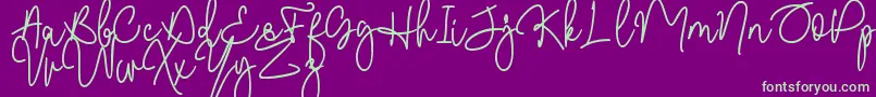 Шрифт Malibbie DAFONT – зелёные шрифты на фиолетовом фоне