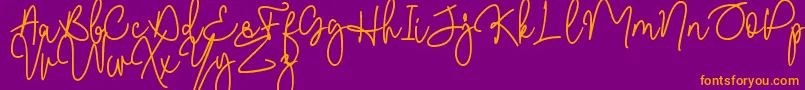 Malibbie DAFONT Font – Orange Fonts on Purple Background