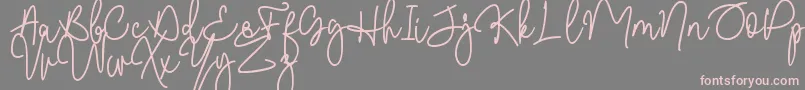 Malibbie DAFONT-Schriftart – Rosa Schriften auf grauem Hintergrund