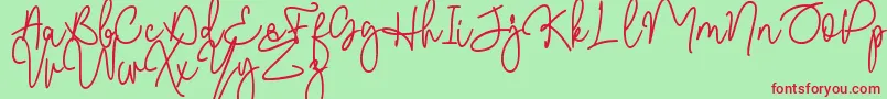 Шрифт Malibbie DAFONT – красные шрифты на зелёном фоне