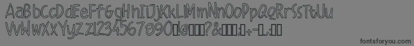 Malique Outline Font – Black Fonts on Gray Background