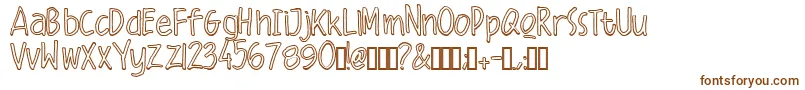 Шрифт Malique Outline – коричневые шрифты на белом фоне
